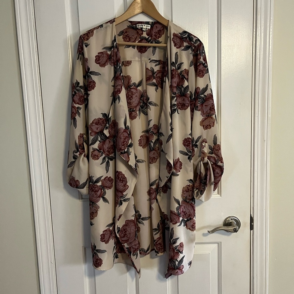 Truly 4 You Floral Kimono Cardigan